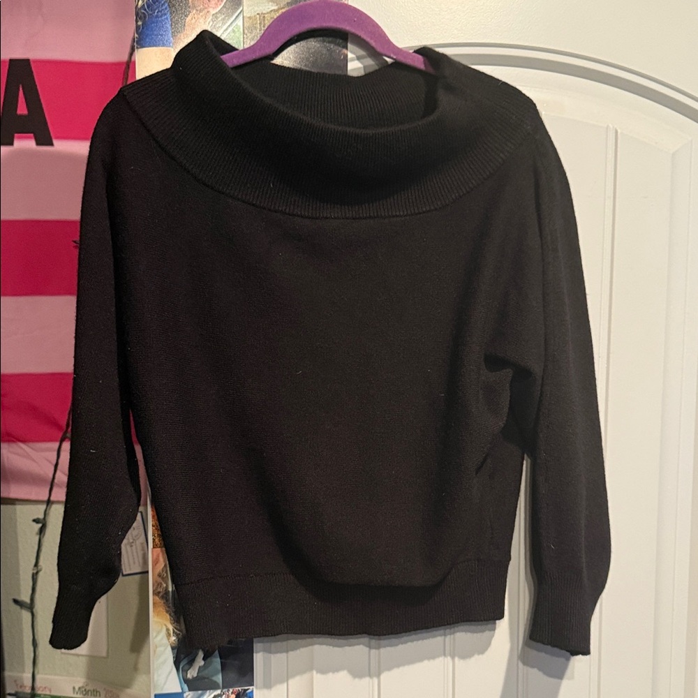 Active USA Black Cowl Neck Sweater